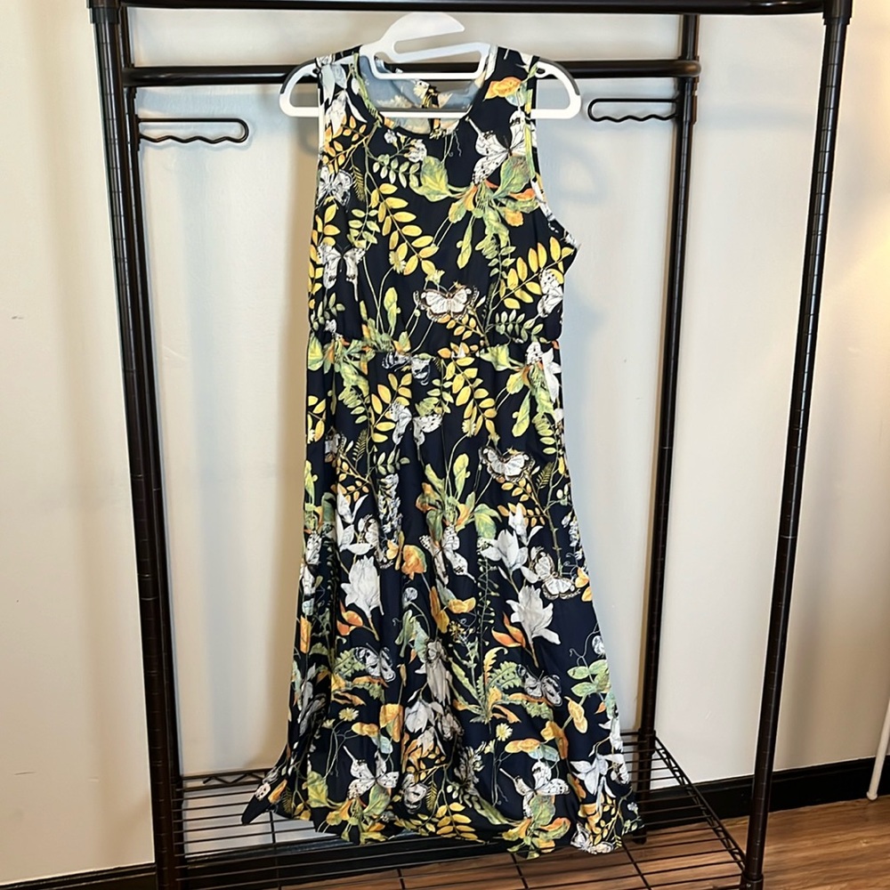 NWT bloomchic butterfly long midi 10